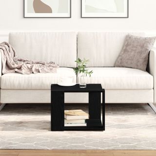 Kohvilaud Must tamm 40x40x30 cm Töödeldud puit