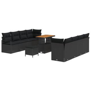 11-osaline aiadiivanite komplekt padjaga must polü rattan akatsiast,2-kohaline aiadiivan padjaga must polü rattan,3-osaline aedade söögikomplekt padjaga must polü rattan akatsiast