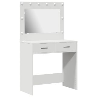 Tualettlaud LED valgustusega - Valge, 78.5 x 41 x 135 cm