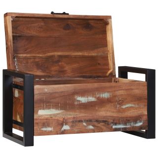 ladustamiskarp 60x30x30cm Tugev taastatud puu ja metall