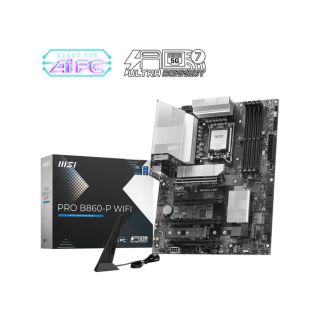 Mainboard|MSI|Intel B860 Express|LGA1851|ATX|Memory DDR5|Memory slots 4|2xPCI-Express 4.0 1x|1xPCI-Express 4.0 4x|1xPCI-Express 5.0 16x|3xM.2|1xHDMI|1xDisplayPort|8xUSB 2.0|2xUSB 3.2|1xUSB-C|1xRJ45|3xAudio port|1xThunderbolt|PROB860-PWIFI