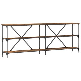 Konsoltnagi Vana Puit 200x30x75 cm Töödeldud Puit ja Teras