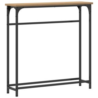 Konsoltable Artisan Oak 75x19,5x75 cm Tööstuslik Puit ja Teras