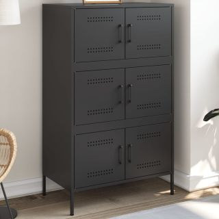 kõrge kapp, must, 68x39x113 cm, teras