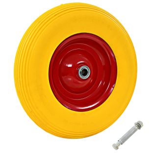 aiakäru ratas teljega, toekas PU 4,00–8, 390 mm