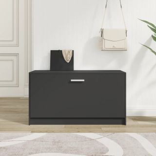 jalatsipink, must, 80 x 24 x 45 cm, tehispuit