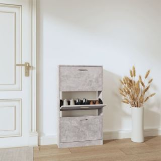jalatsikapp, betoonhall, 59 x 17 x 108 cm, tehispuit