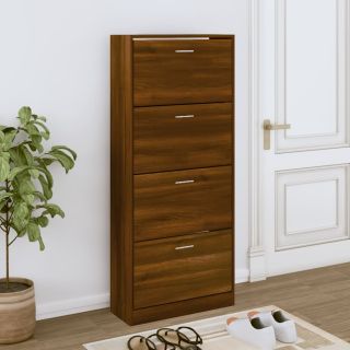Тумба для обуви, коричневый дуб, 63 x 24 x 147 см, искусственное дерево