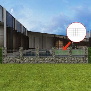 gabioonkorv U-kujuline, tsingitud teras 570 x 20 x 100 cm