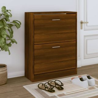 Тумба для обуви, коричневый дуб, 63 x 24 x 81 см, искусственное дерево