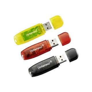 MEMORY DRIVE FLASH USB2 3X32GB/RAINBOW 3502483 INTENSO