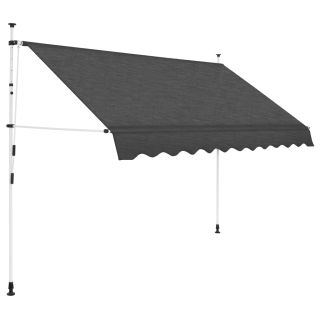 käsitsi kokkupandav varikatus, 250 cm, antratsiit