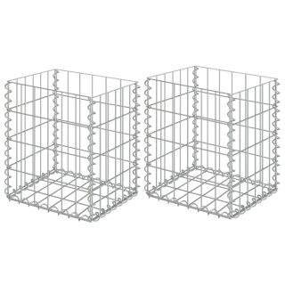 gabioonkorvid 2 tk, tsingitud teras 30 x 30 x 40 cm