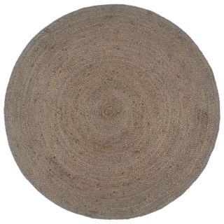 käsitsi valmistatud džuudist vaip, ümmargune, 180 cm, hall