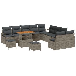 13-osaline aia diivanikomplekt padjadega Hall Polü Rattan Akaatsia,2-kohaline aia diivan padjadega Hall Polü Rattan,3-osaline aia söögilaud padjadega Hall Polü Rattan Akaatsia