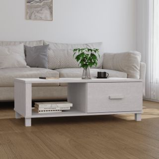 kohvilaud HAMAR, valge, 100x55x35 cm, männipuit