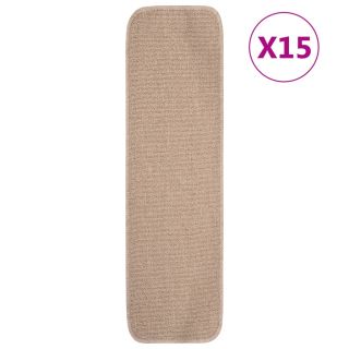 libisemisvastased trepimatid 15 tk 75x20 cm beež ristkülik