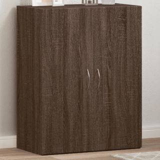 шкаф для документов, коричневый дуб, 60x32x77,5 см, искусственное дерево