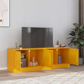 Тумбы под ТВ 2 шт., горчично-желтые, 67 x 39 x 44 см, сталь