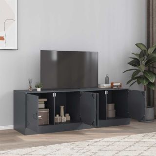 Тумбы под ТВ 2 шт., антрацит, 67 x 39 x 44 см, сталь
