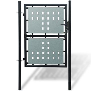 must ühepoolse uksega aiavärav 100 x 250 cm