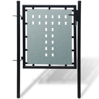 must ühepoolse uksega aiavärav 100 x 125 cm
