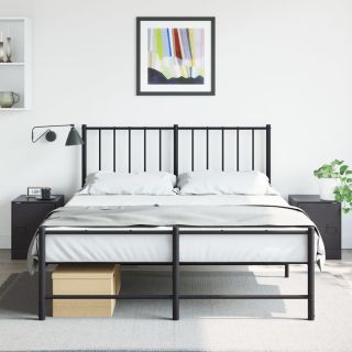 тумбочки прикроватные 2 шт., черные, 34,5 x 39 x 44 см, сталь