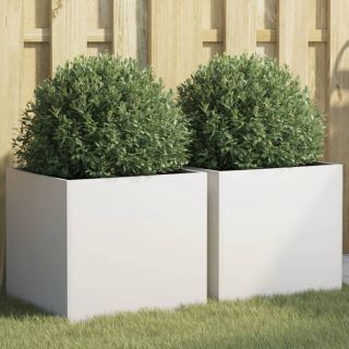 taimekastid 2 tk valge 42x40x39 cm, teras