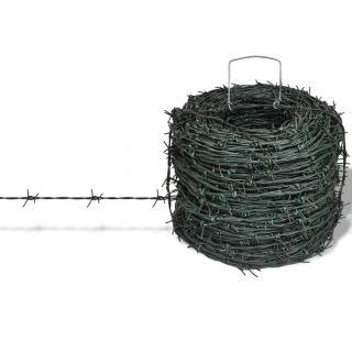 Колючая проволока зеленая рулон 100 м