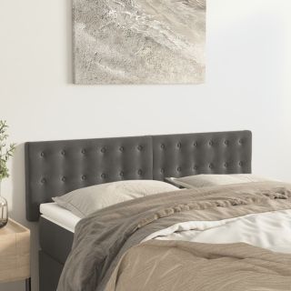 voodipeatsid 2 tk, tumehall, 72x5x78/88 cm, samet