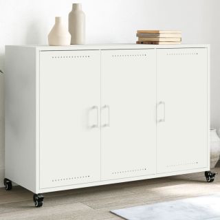 puhvetkapp, valge, 100,5x39x72 cm, teras