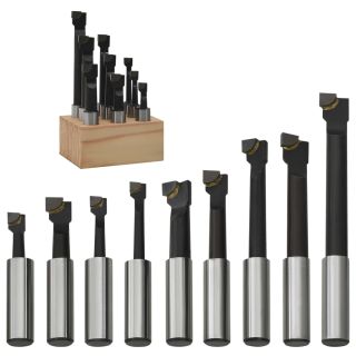 ava treimise lõikurid 9 tk, 12 mm puidust alusega