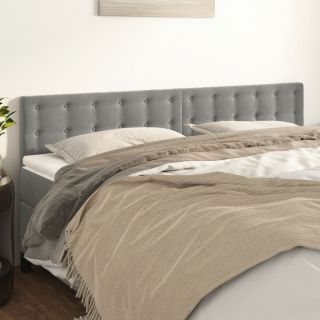 voodipeatsid 2 tk, helehall, 90x5x78/88 cm, samet