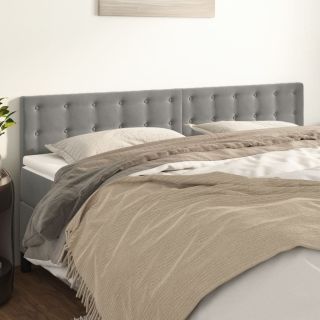 voodipeatsid 2 tk, helehall, 100x5x78/88 cm, samet