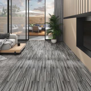 PVC-st põrandalauad 5,02 m², 2 mm, iseliimuv, triibuline hall
