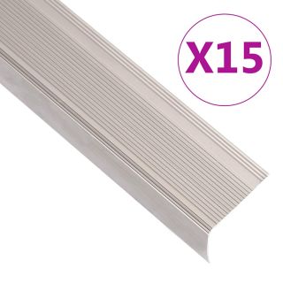L-kujuline trepiliist 15 tk, alumiinium, 90 cm, šampanja