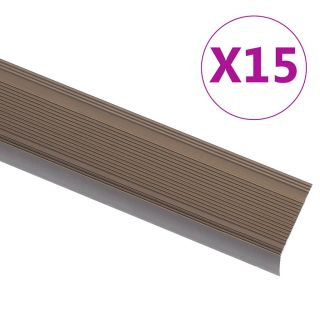 trepikaitsmed L-kujulised 15 tk, alumiinium, 90 cm, pruun