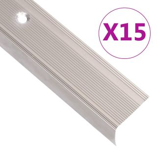 L-kujuline trepiliist 15 tk, alumiinium, 100 cm, šampanja