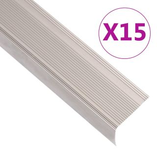 L-kujuline trepiliist 15 tk, alumiinium, 100 cm, šampanja