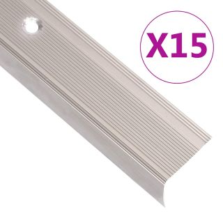 L-kujuline trepiliist 15 tk, alumiinium, 100 cm, šampanja