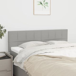 voodipeatsid 2 tk, helehall, 72x5x78/88 cm, kangas