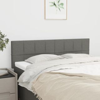 voodipeatsid 2 tk, tumehall, 72x5x78/88 cm, kangas