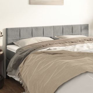 voodipeatsid 2 tk, helehall, 80x5x78/88 cm, samet