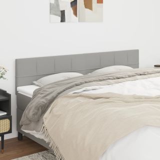 voodipeatsid 2 tk, helehall, 100x5x78/88 cm, kangas