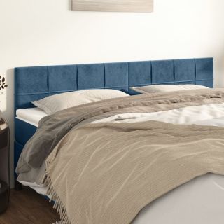 voodipeatsid 2 tk, tumesinine, 90x5x78/88 cm, samet
