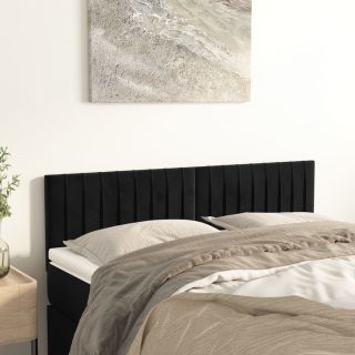 voodipeatsid 2 tk, must, 72x5x78/88 cm, samet
