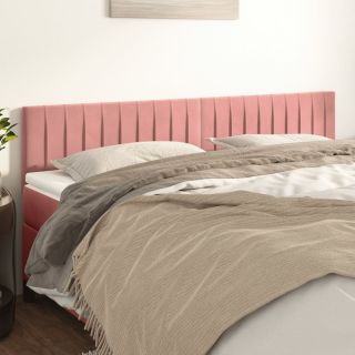 voodipeatsid 2 tk, roosa, 90x5x78/88 cm, samet