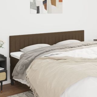 voodipeatsid 2 tk, tumepruun, 90x5x78/88 cm, kangas