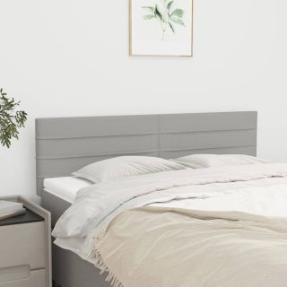 voodipeatsid 2 tk, helehall, 72x5x78/88 cm, kangas