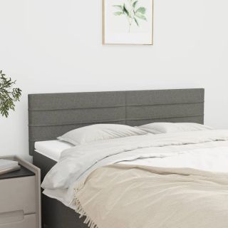 voodipeatsid 2 tk, tumehall, 72x5x78/88 cm, kangas